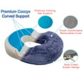 Orthopedic Donut Seat Cushion with Cooling Gel Infused Memory Foam Ergonomic Pressure Pain
