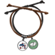 thumbnail image 1 of Dolphin Circle Cartoon ilustrar Pulsera Cuerda Mano Cadena Cuero Dinero Pulsera Unbranded M, 1 of 2