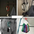 thumbnail image 3 of 50/100 pcs Silver / Black Aluminum Carabiner Spring Belt Clip Key Chain, 3 of 5