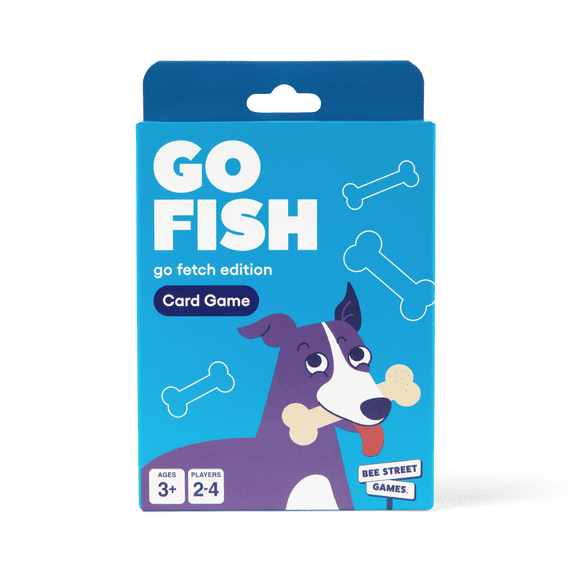 Go Fish, The Go Fetch Edition from Bee Street Games, Classic Family Games Reimagined with Playful Silly Themes, Includes 36 Jumbo Paying Cards