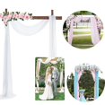 thumbnail image 3 of Wedding Arch Decorations Chiffon Arch Draping for Party Arch Ceremony Stage Reception Ceiling Backdrop, 3 of 9