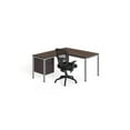 thumbnail image 4 of Boss Office Products Simple System Workstation L-Desk with Return & Pedestal, 30"H x 60"W x 29-1/2"D, Driftwood, 4 of 4