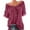 Wine, variant on Shirts for Women,Blouses for Women, Casual Cold Off Shoulder Lace Neck Plue Size Tops Shirt Blouse,Blouses for Women Fashion