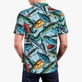 thumbnail image 6 of Cauagu Colorful Fishing Baits Print Men's Polo Shirts, Short-Sleeve Polo Shirts for Men Performance Golf Shirt Athletic Casual Collared T-Shirt-3X-Large, 6 of 8