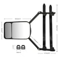 thumbnail image 2 of 2PCS Universal Towing Mirror Tow Mirror Caravan Trailer Car Rear View Mirror Blind Spot Convex Wide Angel Safe Hauling Extension, 2 of 2