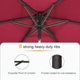 thumbnail image 4 of ACEGOSES 7.5ft Patio Umbrella, Outside Table Umbrellas With Non-Fading Polyester canopy, Wine Red, 4 of 8
