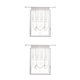thumbnail image 1 of Ounissouiy bordado Tie-Up Roman Shades Top Sheer Balcón Ventana Cortina Drape Valance Panels blanco 60x120cm 2piezas Ounissouiy CBP074248, 1 of 5