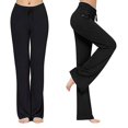 thumbnail image 4 of Pantalones de yoga para mujer Bootcut Run Gym Jogger Leggings Pantalones acampanados Pierna ancha para mujer, 4 of 5