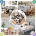 thumbnail image 4 of Beige and Black Leopard Pattern Square Tablecloth,Waterproof Square Table Cover,Wipeable Spillproof Washable Table Cover for Home Kitchen Party Decor 42"X42"(107x107cm), 4 of 6