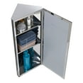 Renovators Supply Infinity Corner Medicine Cabinet w/Mirror, 31.5"H x 12"W, Stainless Steel ...