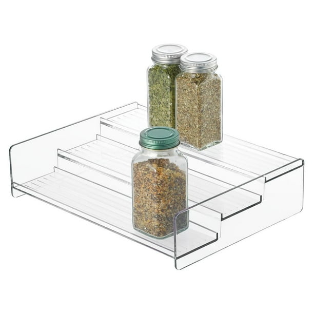 InterDesign Linus Spice Rack Organizer, 3 Tier, Clear - Walmart.com