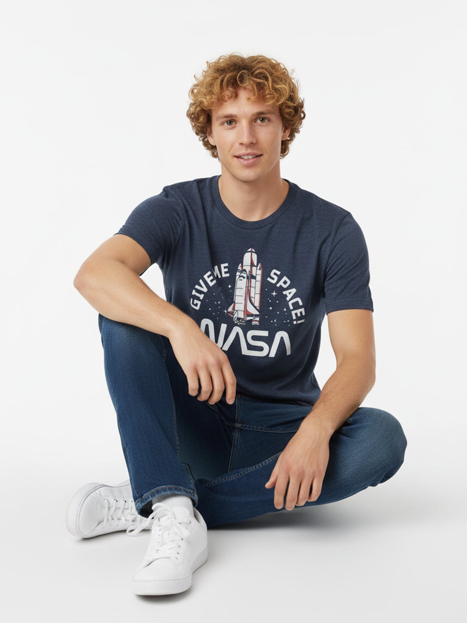 NASA Men's and Big Men's Graphic Cotton Tee with Short Sleeves, Sizes S-3XL