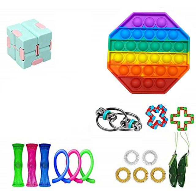 Honganda Silicone Decompression Toy Kit, Press Type Stress Relief Toys Set
