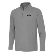 Men's Antigua Black New Orleans Pelicans Twine Quarter-Zip Top