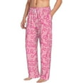 thumbnail image 6 of Logiee pink bow Print Pajama Pants for Men,Men’s Pajama Bottoms,Mens PJ Pants with Pockets & Button Fly-X-Large, 6 of 6