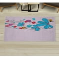 thumbnail image 1 of Spring Decorative Rug, Flowers Oval Dome-Shaped Ladybugs Illustration Never Ending Love Story Luck, Quality Carpet for Bedroom Dorm and Living Room, 6 Sizes, Deep Sky, by Ambesonne, 1 of 1