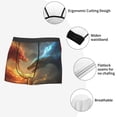 thumbnail image 6 of Balery Red And Blue Fire Dragon B Men's Boxer Briefs, Soft and Breathable Cotton Underwear with nylon Waistband-X-Large, 6 of 9