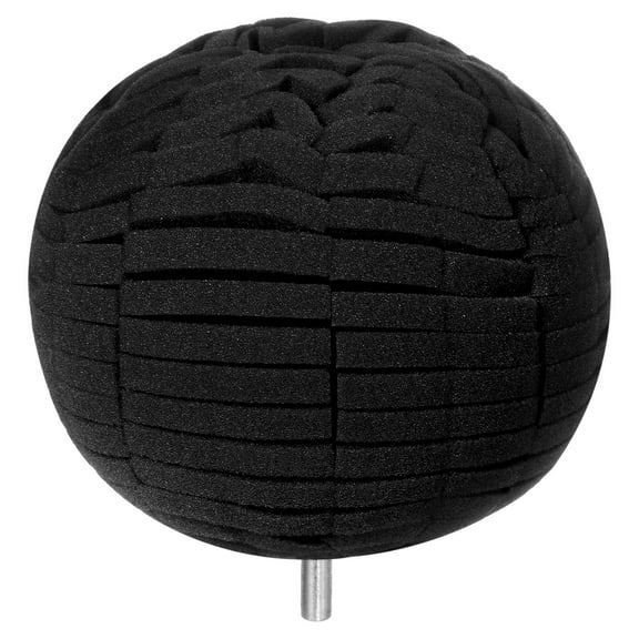 Uxcell Ball Buffing Polishing Pads 4 Inch Fine Cut Sponge Car Wheel Polishers Detail Polisher Tool with 1/4" Dia Shank for Automotive Car Metal Plastic Ceramic, Black