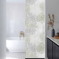 thumbnail image 3 of No Glue Heat Blocking Window Flims, Sage Green Chrysanthemum Window Privacy Film Frosted, Farmhouse Botanical Floral Modern Peep-proof Door Windows Tint for Bathroom, Dormitory, 17.7 x 78.7 Inches, 3 of 9