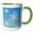 Green/White, variant on 3drose, Pastel Snowflakes, 15oz Mug