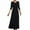 Black, variant on Velvet Dresses for Women Elegant 3/4 Sleeve Round Neck Dressy Casual A Line Flowy Maxi Dress Cozy Winter Party Cocktail Prom Formal Clothes