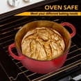 thumbnail image 5 of Walchoice 6QT Enameled Dutch Oven, Cast Iron Dutch Oven Pot with Lid for Cooking Bread Baking Roasting Stewing, Heavy Duty Round Nonstick Cookware - Red, 5 of 8