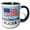 Black/White, variant on 3drose, Anchorage, Alaska. Cityscape, the American Flag. Cool Patriotic Gift, 11oz Two-tone Red Mug