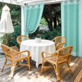 thumbnail image 2 of 2 Panels Outdoor Curtains for Patio Waterproof 54"x84" Bluish Green Retro Greek Key Weatherproof Privacy Outsides Curtains, Greece Ancient Rustic Geometric Grommet Thermal Drapes for Cabana Porch, 2 of 8