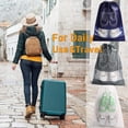 thumbnail image 5 of Bolsa de viaje para zapatos blanca de 20 piezas, impermeable y a prueba de polvo, con ventana transparente y cordón., 5 of 5