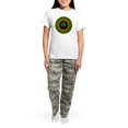 thumbnail image 4 of CafePress - CELTIC SHAMROCK 3 INCH BUTT Women's Light Pajamas - Women's Short Sleeve Print T-Shirt and Pants Light Cotton Pajama Set, 4 of 7