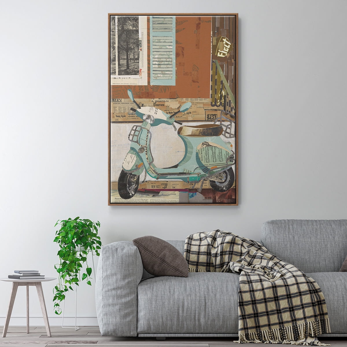 That Vespa Framed Premium Gallery Wrapped Canvas - Ready to Hang