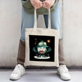 thumbnail image 2 of Stylish Canvas Tote Bag with Vibrant Orange and Pink Splash Design - Perfect for Shopping Travel and Parties, 2 of 4