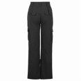 thumbnail image 4 of Cargo Pants for Women Ladies Wide Leg Casual Pants Loose Overalls Hippie Baggy Lounge Trousers Long Pants Y2k Streetwear with Multiple Pockets, 4 of 6