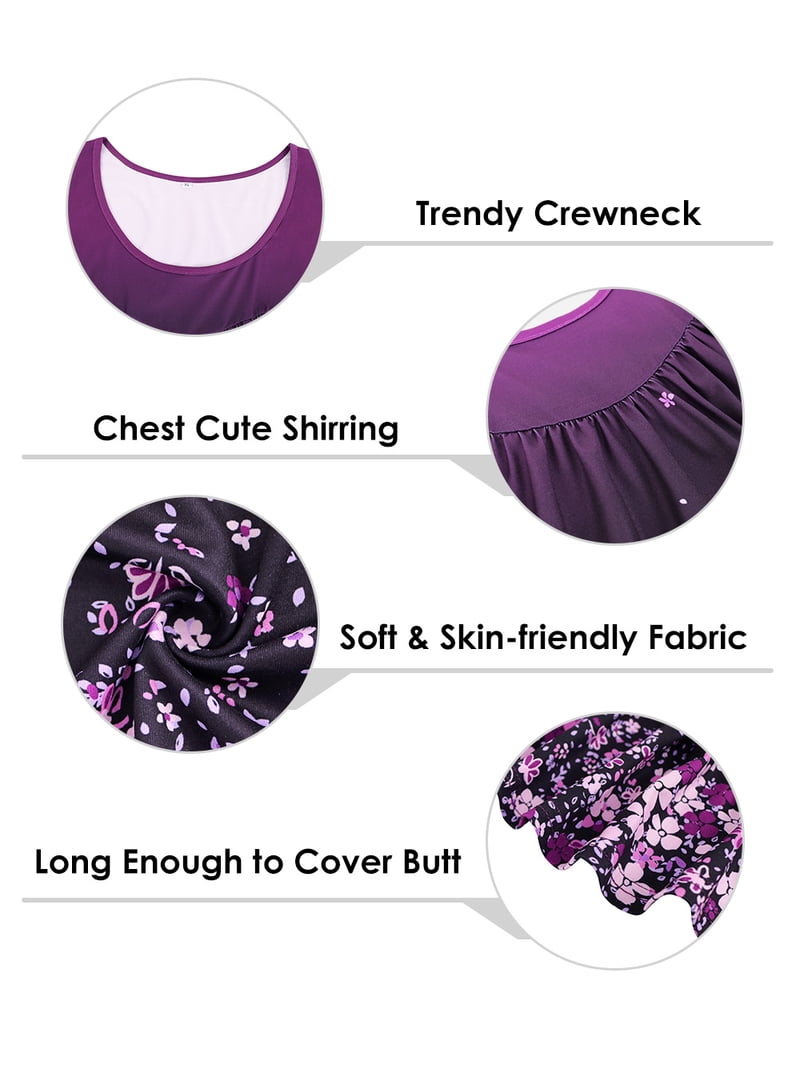 TIYOMI Plus Size Floral Tank Top - Sleeveless Summer Tunic, Flowy Camisole For Women, XL To 5XL, Purple Flower