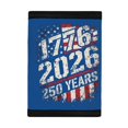 thumbnail image 3 of CHAQLIN Vintage American Flag 250th Anniversary Distressed Print Kids Trifold Wallet, Polyester Clutch Coin Pouch for Sports, Slim Lightweight Trifold Card Wallet, 3 of 7