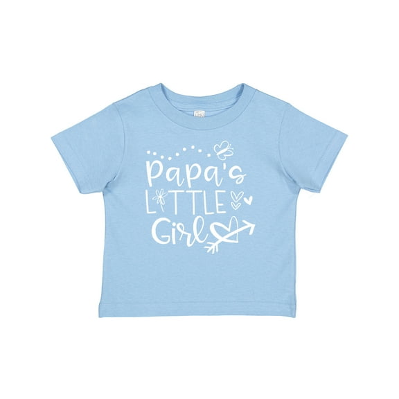 Inktastic Papa's Little Girl with Hearts Flower and Butterfly Girls Baby T-Shirt
