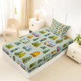 thumbnail image 4 of Erosebridal Cartoon Adventure Car Twin Sheet Sets 3pcs For Boys Girls,Kids Teens Happy Camping Bedding, 4 of 5