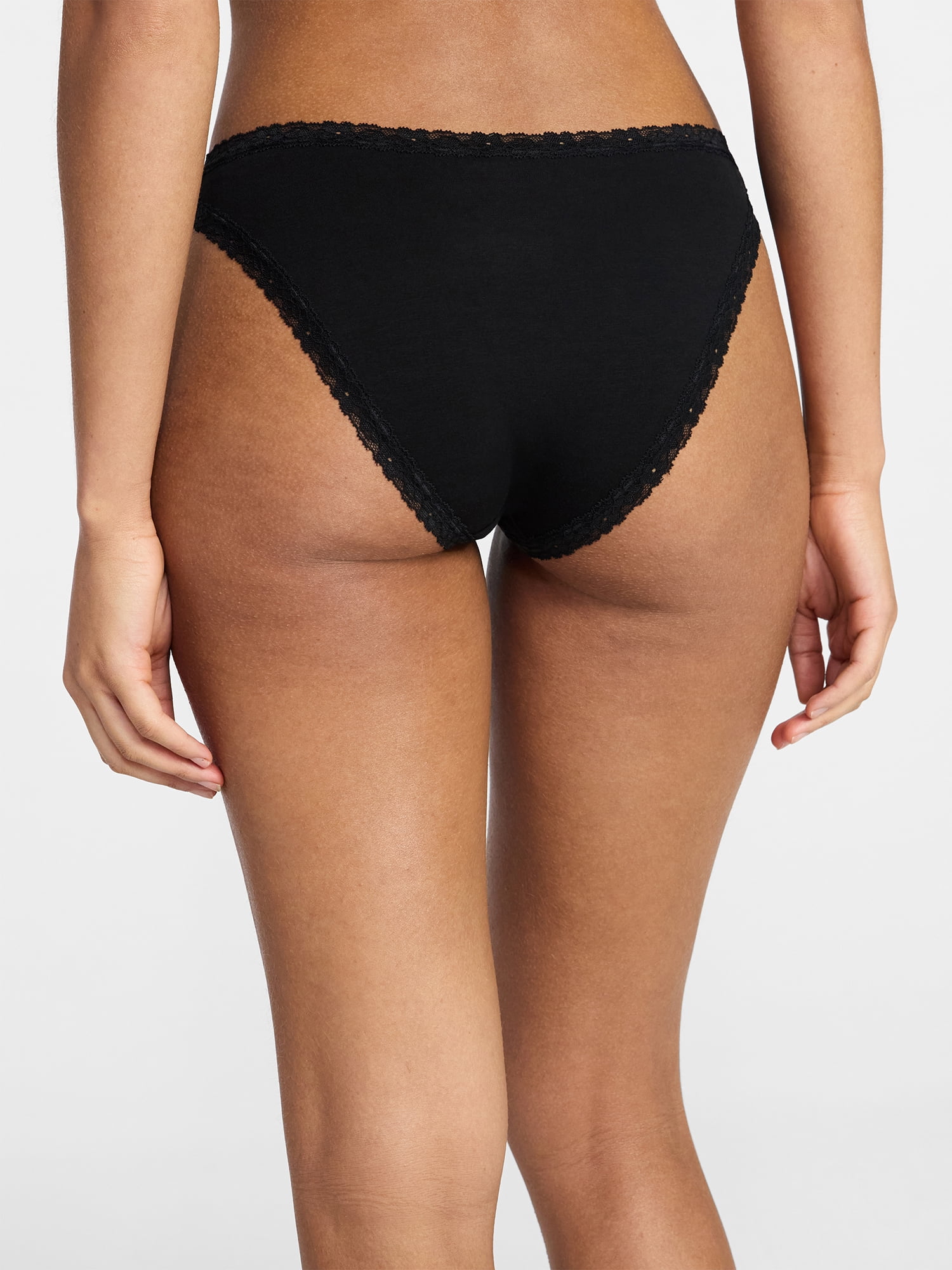 No Boundaries Cotton Lace Hi Cut Bikini Women's and Women's Plus, Sizes XS-XXXL