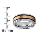 thumbnail image 4 of Metal Masters Mens Hammered Goldtone Tungsten Carbide Wedding Band Ring 8mm Comfort-Fit 11, 4 of 7