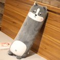thumbnail image 2 of 70/100cm Cartoon Long Pillow Anime Rabbit&Dinosaur&Pig&Teddy Bear&Husky&Duck Plush Toy Stuffed Soft Doll Cushion Kids Girls Gift, 2 of 5