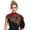 Red, variant on VZQI Feather Cape Shawl Costume Black Witch Wings Collar Adult Crow Neck