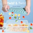 thumbnail image 2 of Ice Cube Tray with Lid and Bin - Round Ice Trays for Freezer with Lid - Ice Cube Trays for Freezer with Ice Container (0.8"-2PACK Blue), 2 of 8