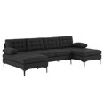 thumbnail image 6 of UBesGoo Convertible Sectional Sofa Couch, 4 Seat Sofa Set for Living Room U-Shaped 110" Black, 6 of 8