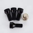 thumbnail image 5 of 4 Pcs M14*1.5 mm Écrou de Verrouillage de Roue en Acier Noir avec Clé de Rechange et Accessoire, 5 of 5