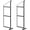 Adjustable | 2-Pack, variant on Accreate Adjustable 3-Tier Shipping Container Shelf Brackets – Heavy-Duty 1100LBS Capacity, 22" D x 60" H, Black Powder-Coated Steel, Removable D-Ring Hanging, Rust-Resistant, Space-Saving for Cargo,