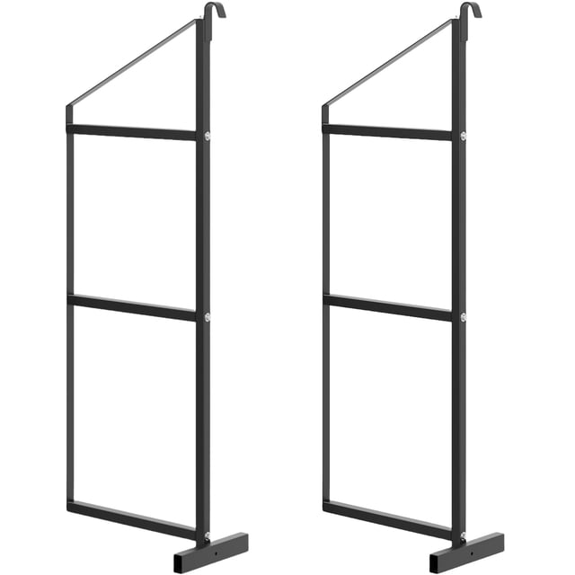 QinaQin Adjustable 3-Tier Shipping Container Shelf Brackets, 1100LBS Capacity, 22 Inch D x 60 Inch H, Powder-Coated Steel with Removable D-Ring