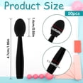 thumbnail image 2 of 50 Pcs Eye Shadow Applicator Sticks, 1.9" Reusable Short Handle Dual Sided Sponge Cosmetic Brushes, Professional Disposable Single Head Soft Mini Portable Makeup Tools for Cream (Black), 2 of 7