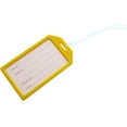 thumbnail image 7 of 5 Pack - Premium Rigid Airline Luggage Tag Holders with 6" Worm Loops - Heavy Duty Hard Plastic -Suitcase ID Tag Identifiers with Business Card Insert Window by Specialist ID (Yellow), 7 of 7