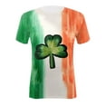thumbnail image 4 of Meichang Hauts de la Saint-Patrick pour Femmes T-Shirts Imprimés Trèfle Chanceux Tunique Décontractée Manches Courtes Chemise Douce Confortable Col Rond Blouses pour Femmes Haut Irlandais de la Saint-Patrick, 4 of 4