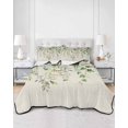 thumbnail image 2 of Quilt King Size Bedding Set, Sage Green Eucalyptus Leaves Reversible Summer Quilt 3 Pieces, Weeping Floral Summer Botanical Lightweight Bedspreads Coverlets with 2 Pillow Shams for All Seasons, 2 of 5